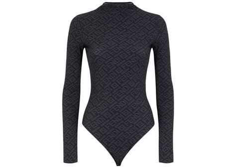 fendi bodysuit long sleeve|high neck bodysuit fendi skims.